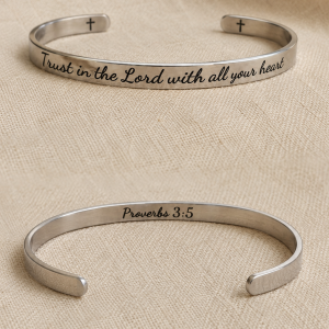 Proverbs 3:5 Christian Cuff Bracelet | Humble Hopes