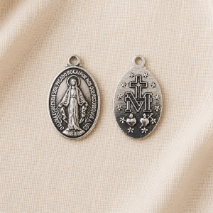 Silver-Tone Miraculous Medal Pendant – Virgin Mary | Humble Hopes