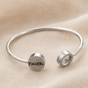 Faith Bracelet – Silver-Tone Christian Bangle | Humble Hopes