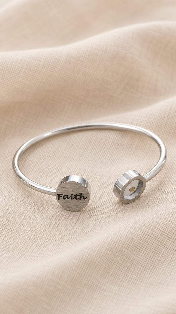 Faith Bracelet – Silver-Tone Christian Bangle | Humble Hopes