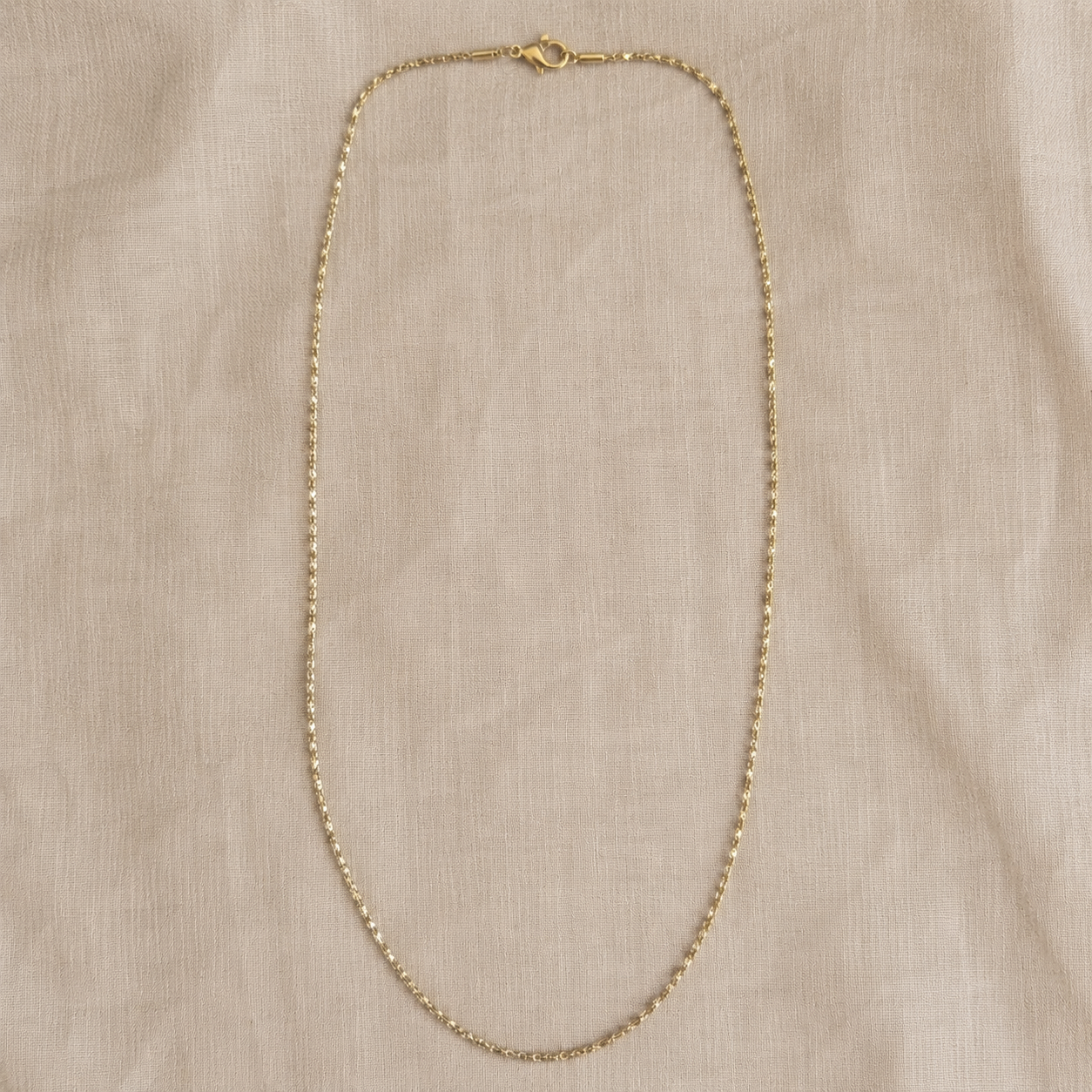 Gold-Tone Singapore Twist Necklace Chain with Lobster Clasp | Sparkling Pendant Chain South Africa